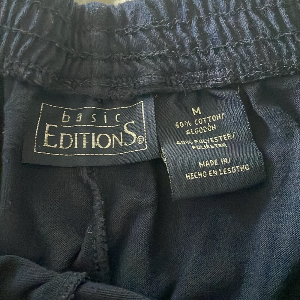 Men’s Basic Editions Cotton Lounge Shorts Bundle Size Medium Navy and Gray - Picture 3 of 9